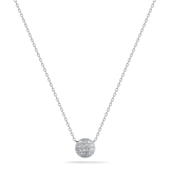 14k Lauren Joy Mini Disc Diamond Necklace - Picture 5 of 5